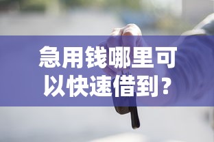 急用钱哪里可以快速借到？网友亲测6个买车贷款平台盘点