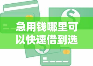 急用钱哪里可以快速借到选哪个平台?8个信用卡贷款平台推荐 急用钱哪里可以快速借到选哪个平台?8个信用卡贷款平台推荐