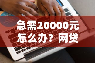 急需20000元怎么办？网贷平台哪个好下款试试这8个无门槛平台