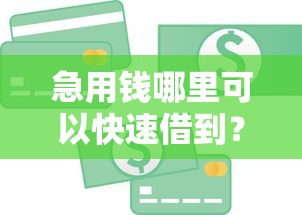 急用钱哪里可以快速借到？2026最新测评10个贷款平台合作